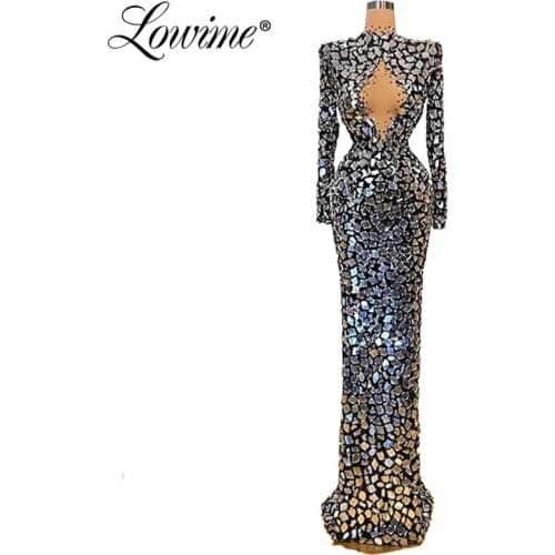 Robe De Soiree Beading Crystals Formal Dress Evening Gown 2020 Abendkleider Arabic Middle East Women Dubai Cut-out Party Dresses
