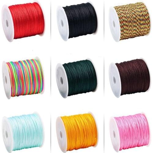 0.8mm 45M/roll Nylon Cord Rope Chinese Knot Macrame Thread For Jewelry Making Bracelet Braided String DIY Beading Rope
