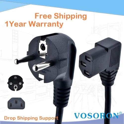 1.5m IEC320 C13 to European 2 pin Round Power line cables,Schuko CEE7/7 Power Cable,IEC320 C14 VDE Power cord