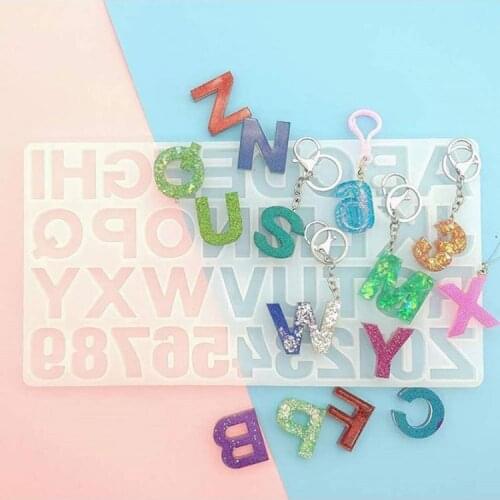 1 Set DIY Alphabet Letter Number Pendant Casting Silicone Mould Crafts Jewelry Making Tools Crystal Epoxy Resin Mold
