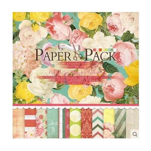 12inch27sheets colorful Blooming flowers Scrapbooking Paper Origami Background Paper DIY Card Making gift wrapping Home deco