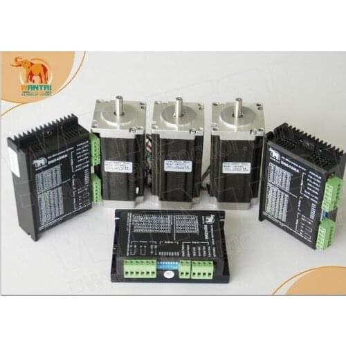 3Axis CNC Nema 23 Stepper Motor 425oz-in 3N.m 4.2A WT57STH115-4204A+Driver DQ542MA 4.2A 50V cutting Automation Imaging engraving