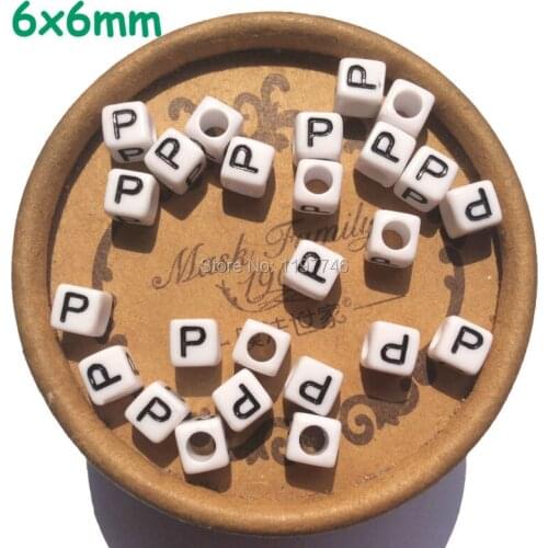 Beads For Jewelry Making Acrylic Beads Letter Beads 6mm 2600pcs White Beads Cube Square Bead Spacer Beads Alphabet Beads for kid
