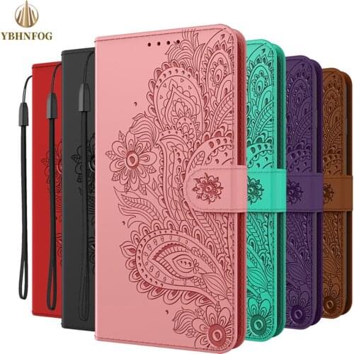 Luxury Flower Emboss Wallet Case For Samsung Galaxy S7 S8 S9 S10 S20 A50S A20E A11 A21 A31 A41 A51 A71 Leather Flip Stand Cover