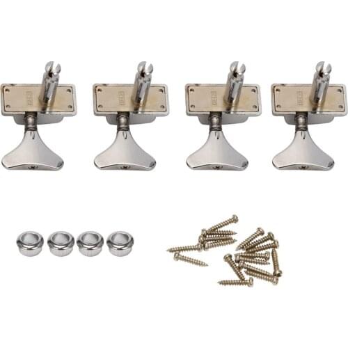 Hot-4Pcs Semi-Closed Electric Bass Tuning Pegs Tuners DIY 2R2L Musical Instrument Parts