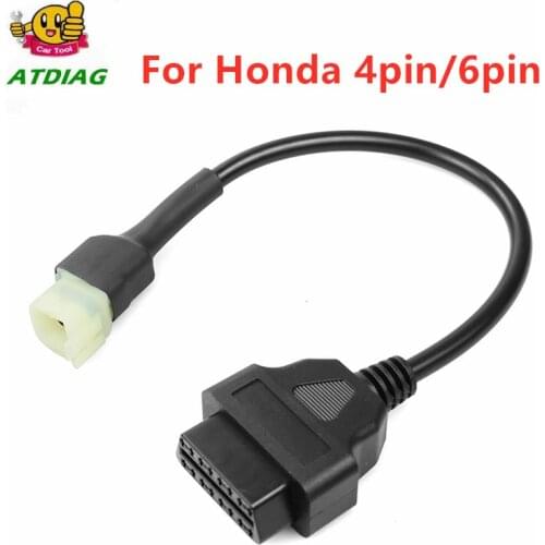 OBD Motorcycle Cable For Honda 4 Pin/6 Pin Plug Cable Diagnostic Cable 4Pin/6Pin to OBD2 16 pin Adapter