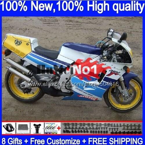 Body For SUZUKI RGV 250 VJ22 RGVT250 SAPC VJ23 42MC.99 White Blue RGV-250 VJ 23 RGV250 1995 1996 1997 1998 95 96 97 98 Fairing