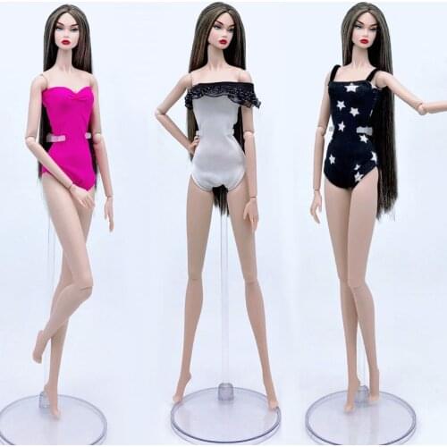 Colorful Sexy Bikini For Barbie Doll Clothes Swimwear One-Piece Monokini Swimsuit For Barbie Dollhouse 1/6 Doll Accessories Toys