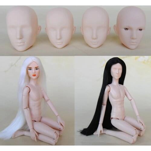 1/6 Nude 31cm Male Doll 20 Joint Body BJD Boy Prince Long White Black Hair Boyfriend DIY Doll