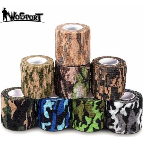 Multi-functional Camo Tape Non-woven Self-adhesive Camouflage Hunting Camping Paintball Airsoft Rifle Waterproof Non-Slip Tape