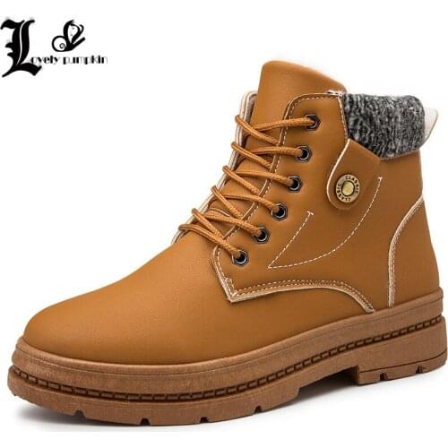 New Winter Men Boots Fur Warm Snow Boots Men Winter Boots Work Shoes Men waterproof Ankle Boots Outdoor Mens Sneakers Footwear