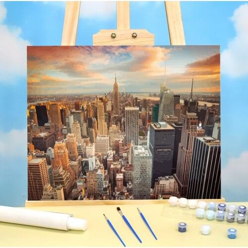 Landscape Painting By Numbers Package Acrylic Paints 40*50 Boards By Numbers New Design For Wholesale