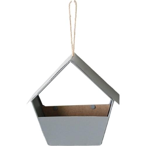 Wrought Iron Round Wall Hanging Wall Living Room Flower Pot Decoration Storage Flower Basket Wall Mount JDH88