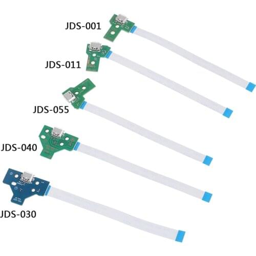 1pc USB Charging Port Socket Circuit Board For 12Pin JDS 011 030 040 055 14Pin 001 Connector For PS4 Controller