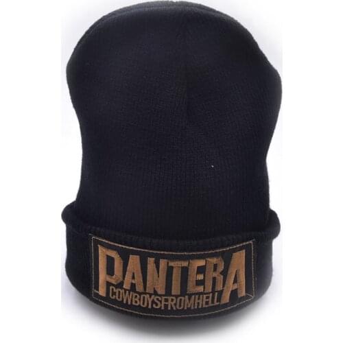 Latest model Pantera logo Wool Beanies 6 colors Knit Men Winter Hats For Men Women Beanie Warm hat Crochet hat cotton hat