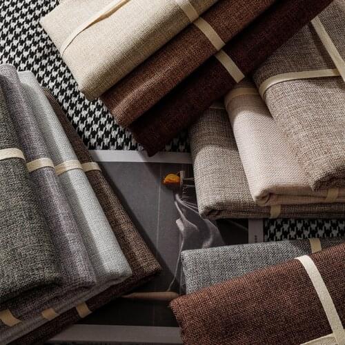 Plain Cotton Linen Fabric Handmade DIY Soft Friendly Delicate Sofa Curtains Pillow Cushions Per Meter of Fabrics Sewing Material