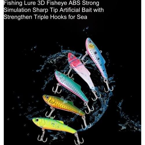 HOT Fishing Lure 3D Fisheye ABS Strong Simulation Sharp Tip Artificial Bait with Strengthen Triple Hooks for Sea Artificial Bait