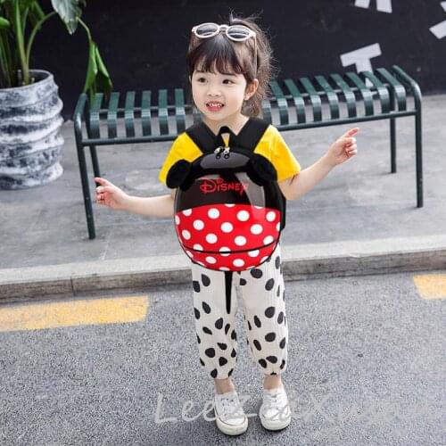 New Disney Anime Mickey Mouse Bag Minnie Backpack for Baby Girls Silicone Waterproof Backpack Primary School Students Schoolbag