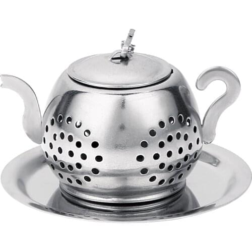 Tea Infuser Stainless steel Teapot Tray Spice Tea Strainer Herbal Mesh Filter Teaware Accessories Kitchen Tools