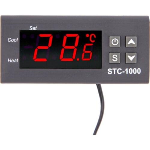 Two Relay Output LED Digital Temperature Controller Thermostat Incubator 110-220V 10A NTC Sensor Aquarium Heater Thermoregulator