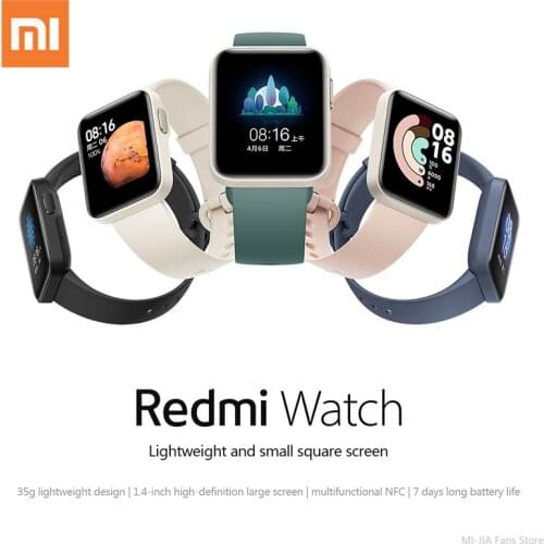 Xiaomi Redmi Watch Heart Rate Sleep Monitor 7 Sports Modes 50m Waterproof 1.4inch High-definition Large Screen Smart Watch