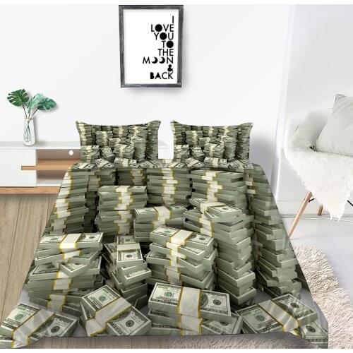 Money Bedding Set Luxury Fashionable High End 3D Duvet Cover High End King Queen Twin Full Single Double Unique Design Bed Set