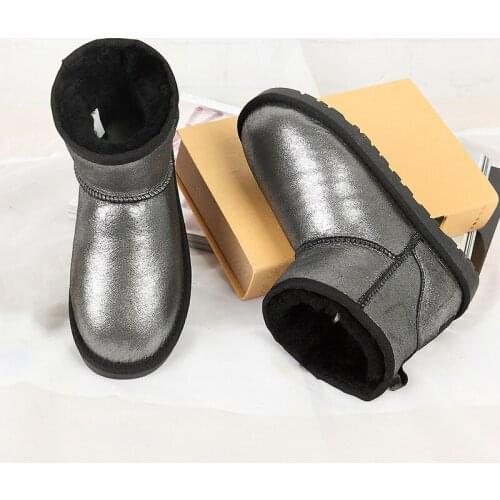 UVWP New Australia Classic Non-slip Warm Winter Boots Women Shoes Ankle Boots Natural Fur Rubber Sole Sheepskin Wool Snow Boots