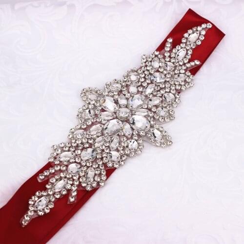 Crystal Sash Ribbon Belt Casual Evening Party Dress Waist Accessory Newest Design Rhinestone Wedding Belt For Women