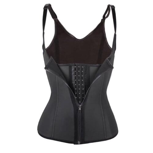 Women Shapewear Waist Trainer Corset Gothic Fajas Zipper Vest U-Shaped Breast Enhancer Body Shaper Cincher Slimming Tank Bustier