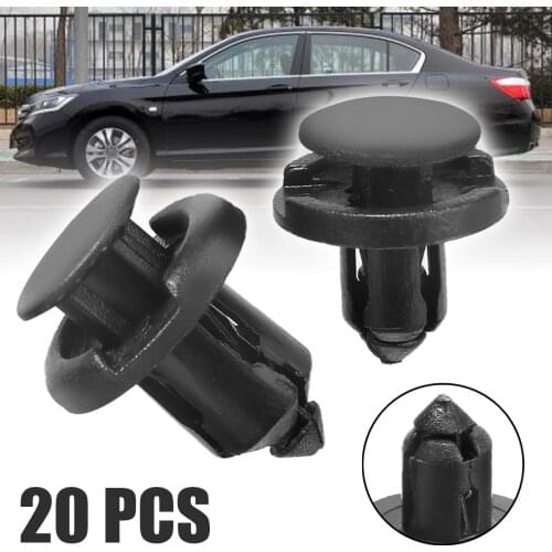 20Pcs 8mm 10mm Hole Black Retainer Bumper Rivet Trim Clips Engine Cover Panel Clip Fasteners For Honda Civic Accord