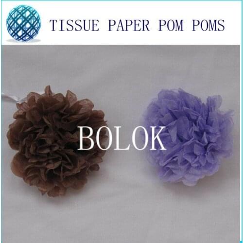 200pcs 12"(30CM)white red pink purple tissue paper pom