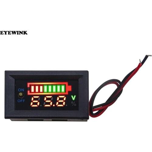 2S 3S 4S Li-ion Lithium 12V 24V 48V Lead-acid Battery with switch Voltage Meter Power Capacity Indicator Detect 8S Lifepo4 Lipo