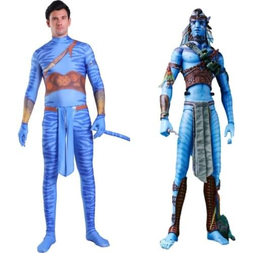 3D printing men Costume Avatar Jake Sully Zentai Superhero Avatar Cosplay Bodysuit Suit Jumpsuits halloween costume anime Kids