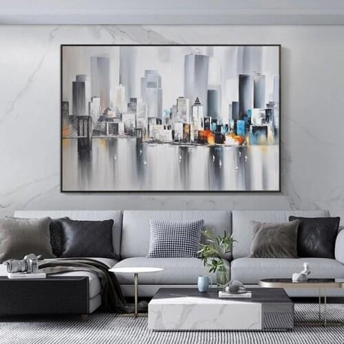 Abstract Modern City Canvas Painting On The Wall Landscape Posters And Prints Wall Art Pictures For Living Room Home Decor