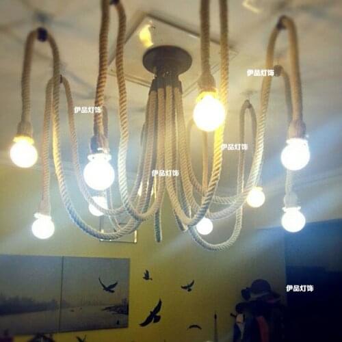 American country clothing store Pendant Lights rope creative retro The heavenly maids scatter blossoms. Internet cafes lamps