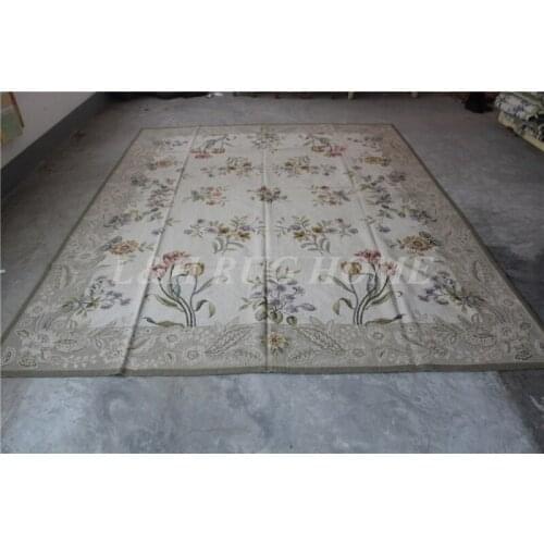 Free shipping 7+10K 8'x10' needlepoint carpets hand knotted handmade rugs hand stitched rice stitched rugs