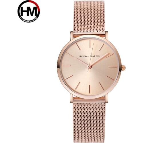 Bracelet Japan Quartz Movement Stainless Steel Mesh Band Women Watch 2019 36mm New Style Waterproof Full Rose Gold Lady Watch