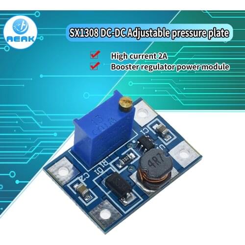 DC-DC 2-24V to 2-28V Step Up Adjustable Power Module Step Up Boost Converter 2A SX1308 WAVGAT