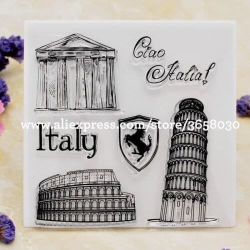Italy Building Scrapbook DIY photo cards account rubber stamp clear stamp transparent stamp 10.5x10.5cm 8072332