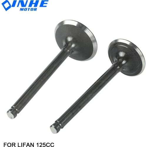 Motorcycle Intake exhaust valves 1 Pair Bore 52.4mm For lifan 125cc Horizontal Engines Dirt Pit Bike Monkey Bike Atv Quad kart