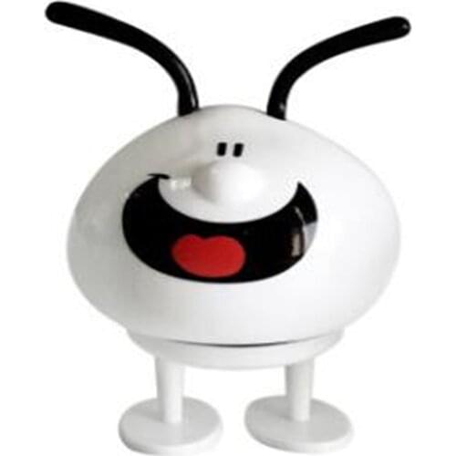 Cute Hanppiness Bouncing dog Figurine With Spring Neck Shakeable Head Dog Miniatures Model for Car Home Decoration