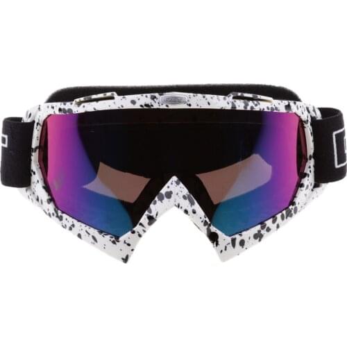 Motorcycle Motocross ATV Dirt Bike Goggles Anti-fog Eyewear Colorful/White