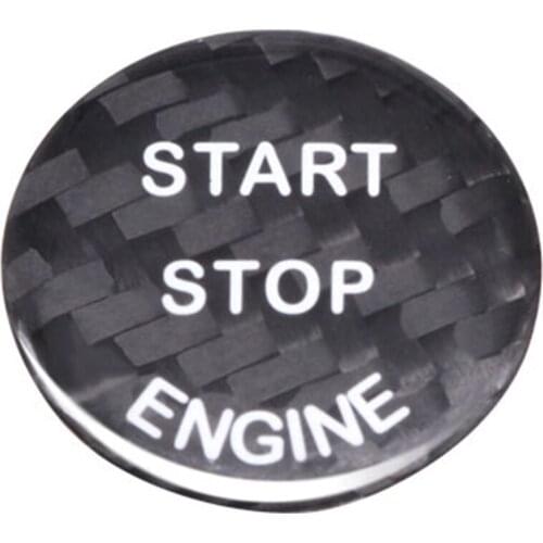 Carbon Fiber Sticker Car Engine Start Stop Button Decor Cover for Bmw E90 E46 E39 E36 E60 F30 F10 E87 E53 E70 G30 X5 5 Series ST