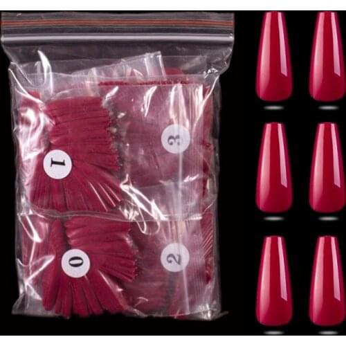 Wear extended fake nails long solid color 500 pieces of fake nails coffin armor CoffinFakeNail