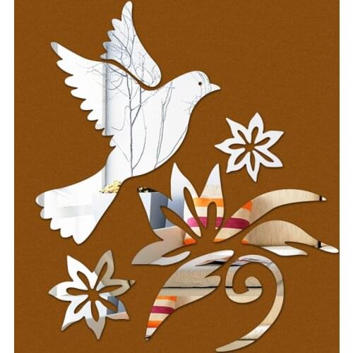 New hot sale acrylic mirror wall sticker stickers horse diy 3d solid multi-piece package large pattern modern