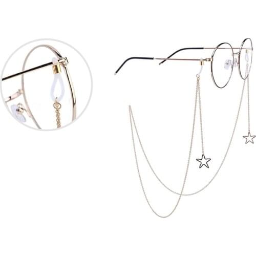 New Fashion Women Penadant Eyeglass Chains Hollow Star Sunglasses Reading Glasses Chain Eyewears Cord Holder Neck Strap Rope Hot