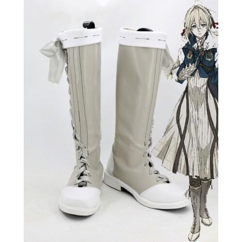 Ver.2 Violet Evergarden Violet Cosplay Shoes boots White Cosplay accessories