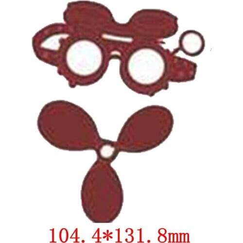 Travel Glasses Fun Metal Cutting Dies Stencils for DIY Scrapbooking Photo Album Decorative Embossing Card Craft Supplier Die Cut