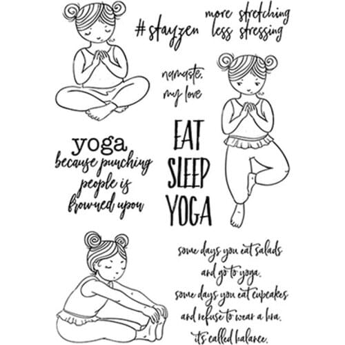 Yoga Girl Clear Stamps Coordinating Cutting dies for DIY Scrapbooking Craft Transparent Silicone Stempels New 2020