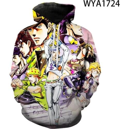 New Hot Sale Jojo Bizarre Adventure 3D Printed Hoodies Men Women Children Casual Sweatshirts Fashion Pullover Streetwear Coat